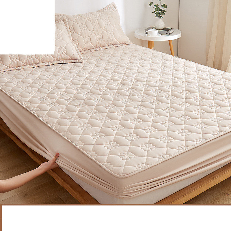 KTX-911507 Brushed Cotton Fitted Sheet with Dust Protection in Elegant Floral Designs