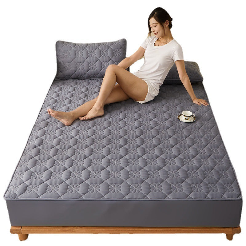 KTX-911507 Brushed Cotton Fitted Sheet with Dust Protection in Elegant Floral Designs