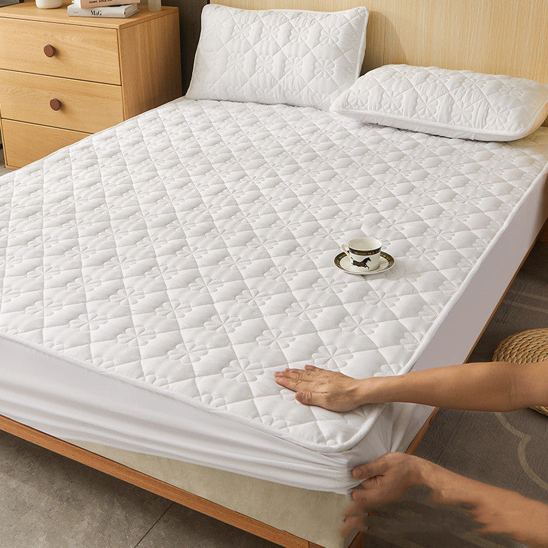 KTX-911507 Brushed Cotton Fitted Sheet with Dust Protection in Elegant Floral Designs