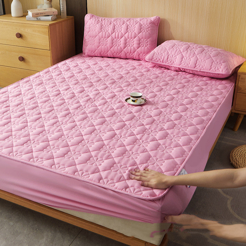 KTX-911507 Brushed Cotton Fitted Sheet with Dust Protection in Elegant Floral Designs