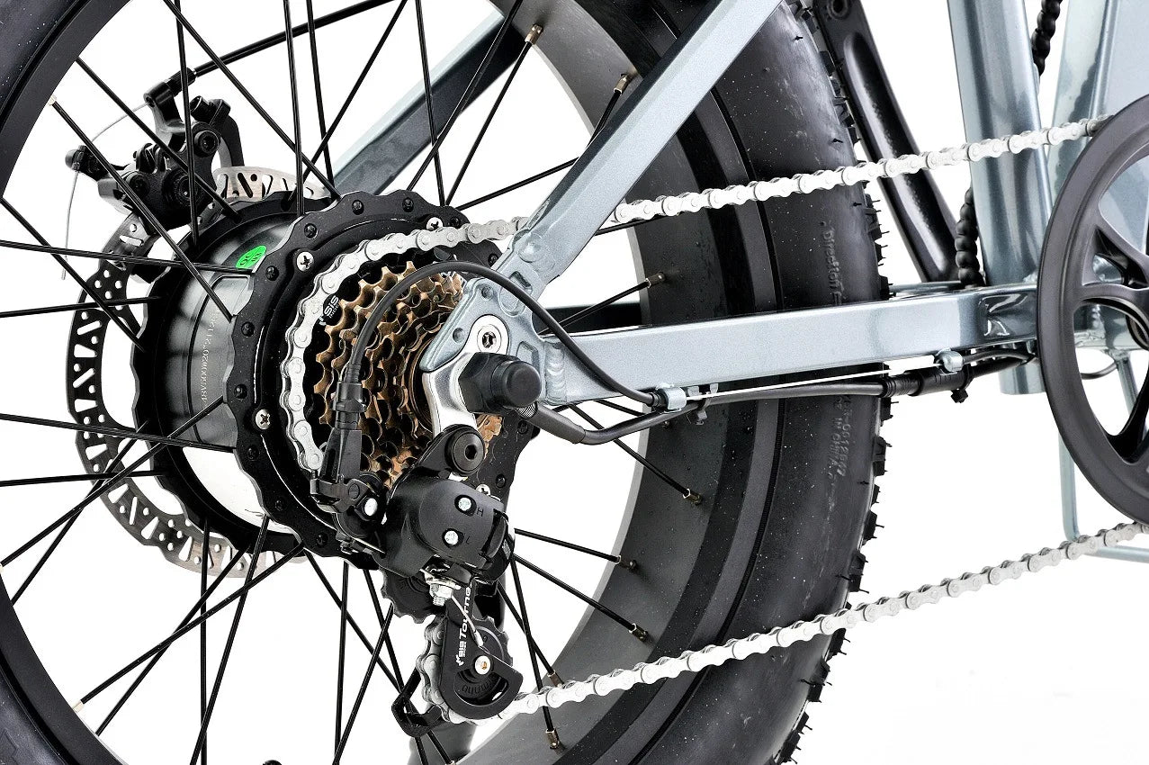 KTX-912019 Foldable Electric Fat Tire Off-Road Bike with 7-Speed Gears and 48V Power