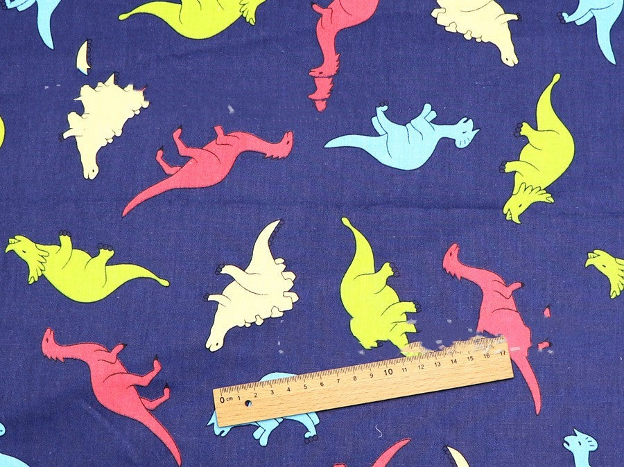 KTX-912531 Dinosaur Pattern Cotton Fabric Set – 100% Natural, Four-Piece Collection