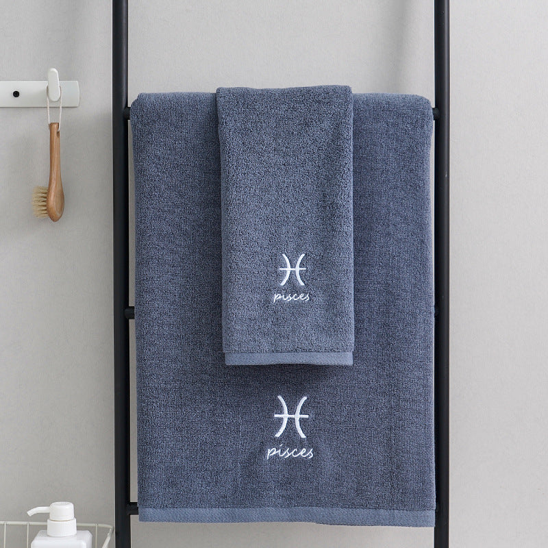 KTX-913427 Cotton Constellation Bath and Beach Towels in Multiple Zodiac Color Options