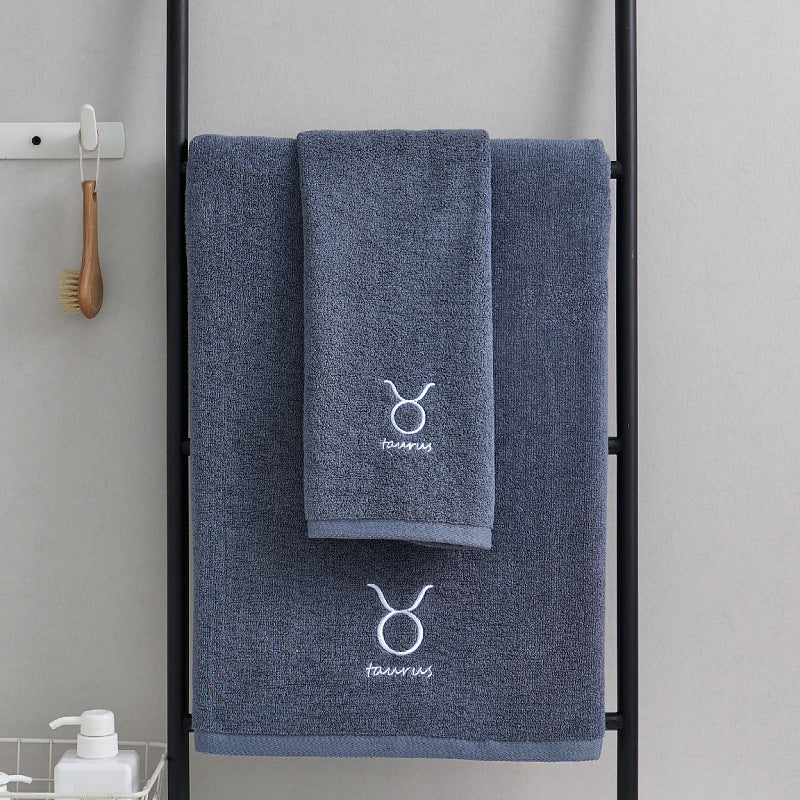 KTX-913427 Cotton Constellation Bath and Beach Towels in Multiple Zodiac Color Options