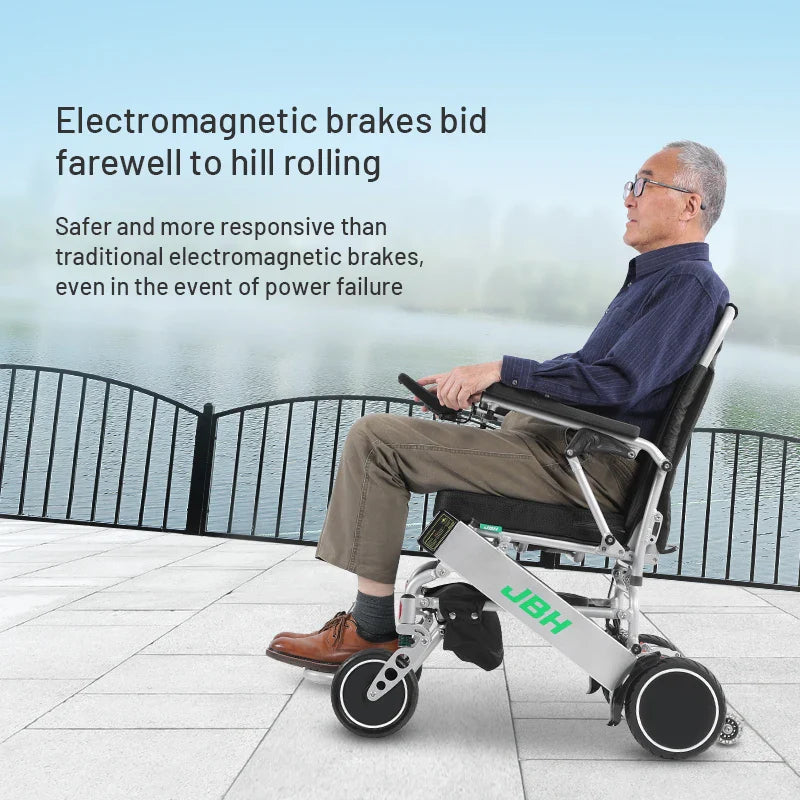 KTX-913875 Foldable Electric Wheelchair for Stairs with 20 km Range and 120 kg Capacity