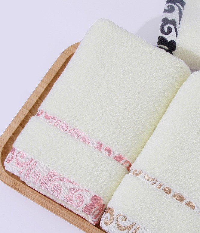 KTX-914579 Thick Cotton Jacquard Face Towel - Crepe-Free, Soft & Absorbent - 33x73 cm