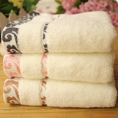 KTX-914579 Thick Cotton Jacquard Face Towel - Crepe-Free, Soft & Absorbent - 33x73 cm