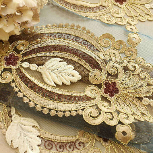 KTX-914707 Stylish Embossed Embroidered Window Screens for Living Room and Bedroom in Versatile Designs