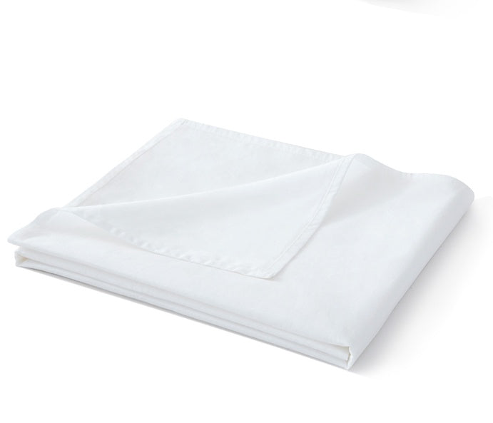 KTX-915987 Pure Cotton White Bed Sheet for Single Beds - Soft and Comfortable