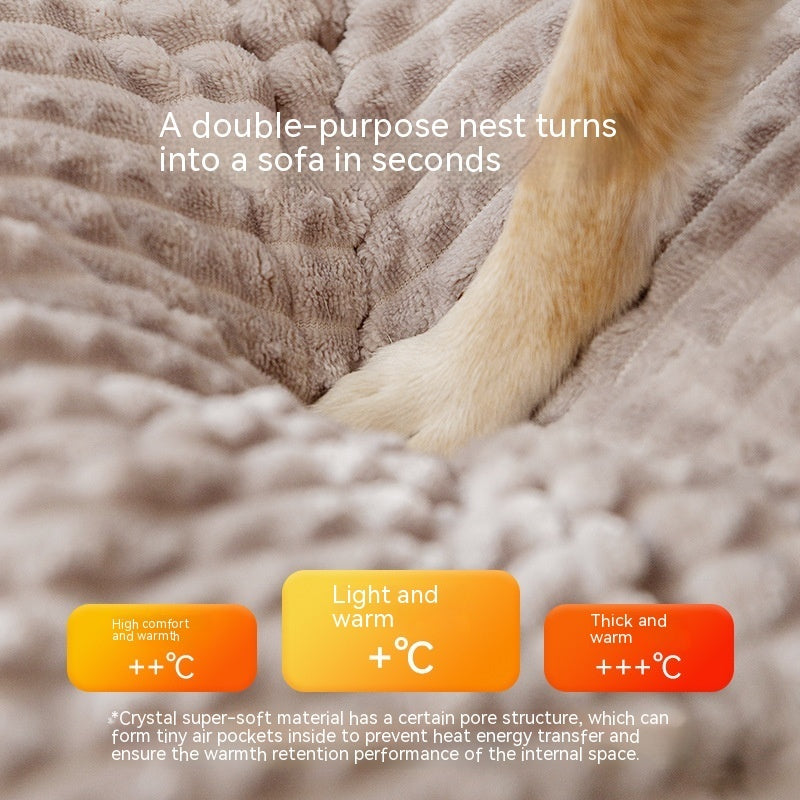 KTX-916435 Waterproof Washable Non-Stick Fur Kennel for Small and Medium Dogs