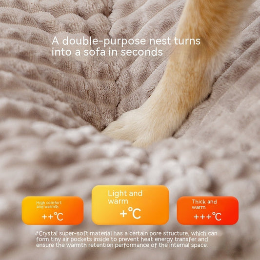 KTX-916435 Waterproof Washable Non-Stick Fur Kennel for Small and Medium Dogs