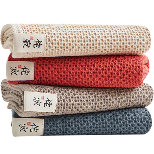 KTX-916883 Thickened Cotton Honeycomb Washcloth – 32-Piece Combed Yarn Design