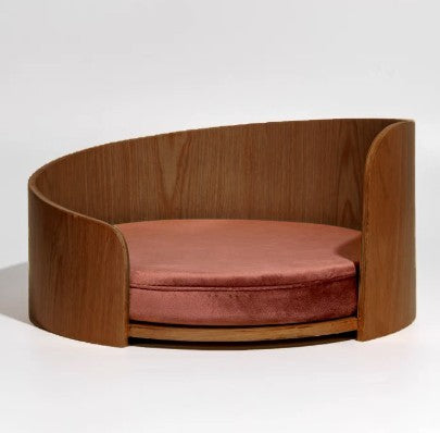 KTX-917587 Removable Solid Wood Cat Bed with Walnut Finish - Sizes 35x24cm & 50x24cm