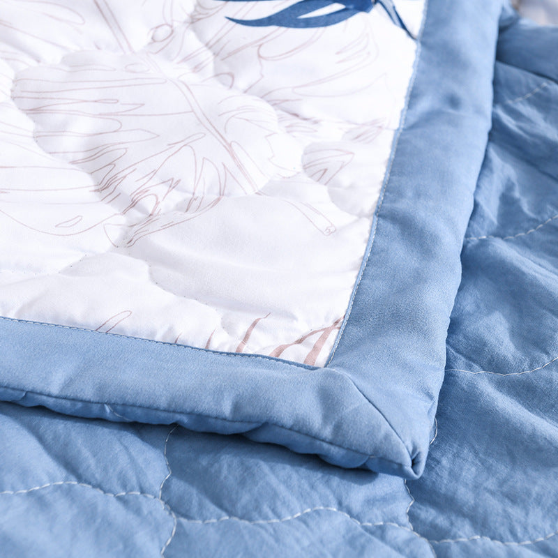 KTX-919763 Washed Cotton Summer Quilt - Lightweight, Breathable Polyester Blend for Air Conditioning Use