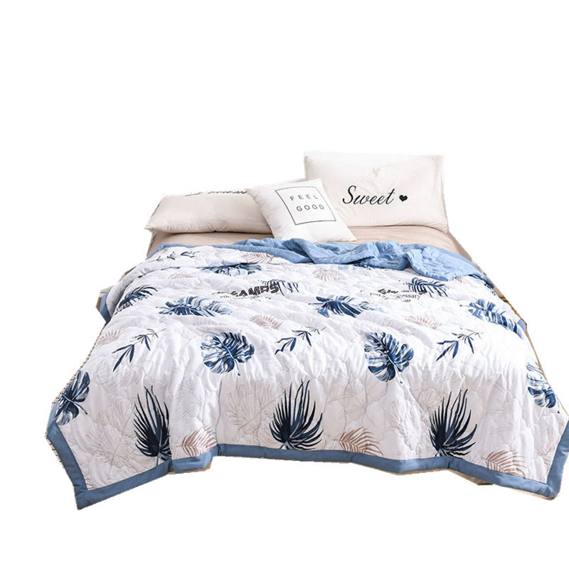KTX-919763 Washed Cotton Summer Quilt - Lightweight, Breathable Polyester Blend for Air Conditioning Use