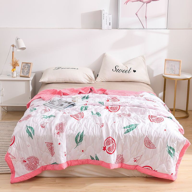 KTX-919763 Washed Cotton Summer Quilt - Lightweight, Breathable Polyester Blend for Air Conditioning Use