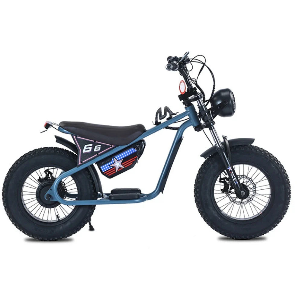 KTX-922835 Kids Electric Retro Bike 36V 350W 16-Inch Waterproof Design Suitable for Ages 8-12