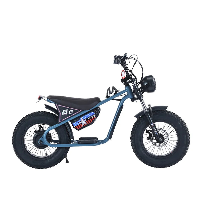 KTX-922835 Kids Electric Retro Bike 36V 350W 16-Inch Waterproof Design Suitable for Ages 8-12