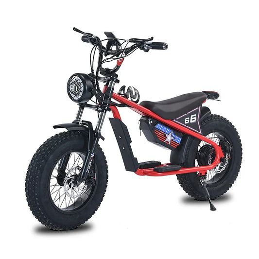 KTX-922835 Kids Electric Retro Bike 36V 350W 16-Inch Waterproof Design Suitable for Ages 8-12