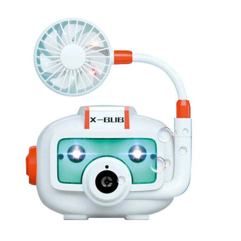 KTX-923155 Mini Bubble Camera Toy with Fan Function for Kids Outdoor Play - Creative Electric Bubble Blowing Machine