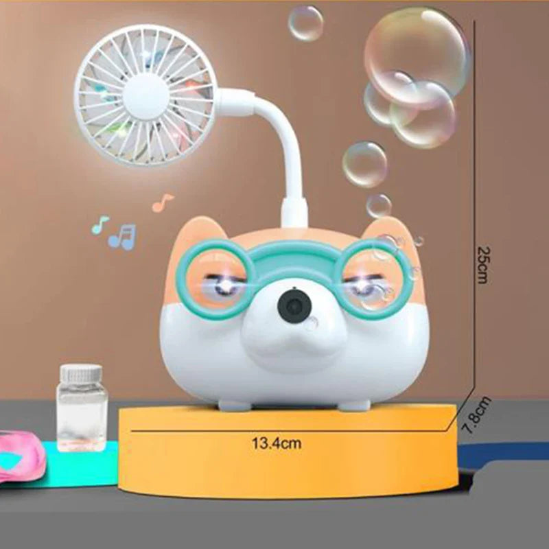 KTX-923155 Mini Bubble Camera Toy with Fan Function for Kids Outdoor Play - Creative Electric Bubble Blowing Machine