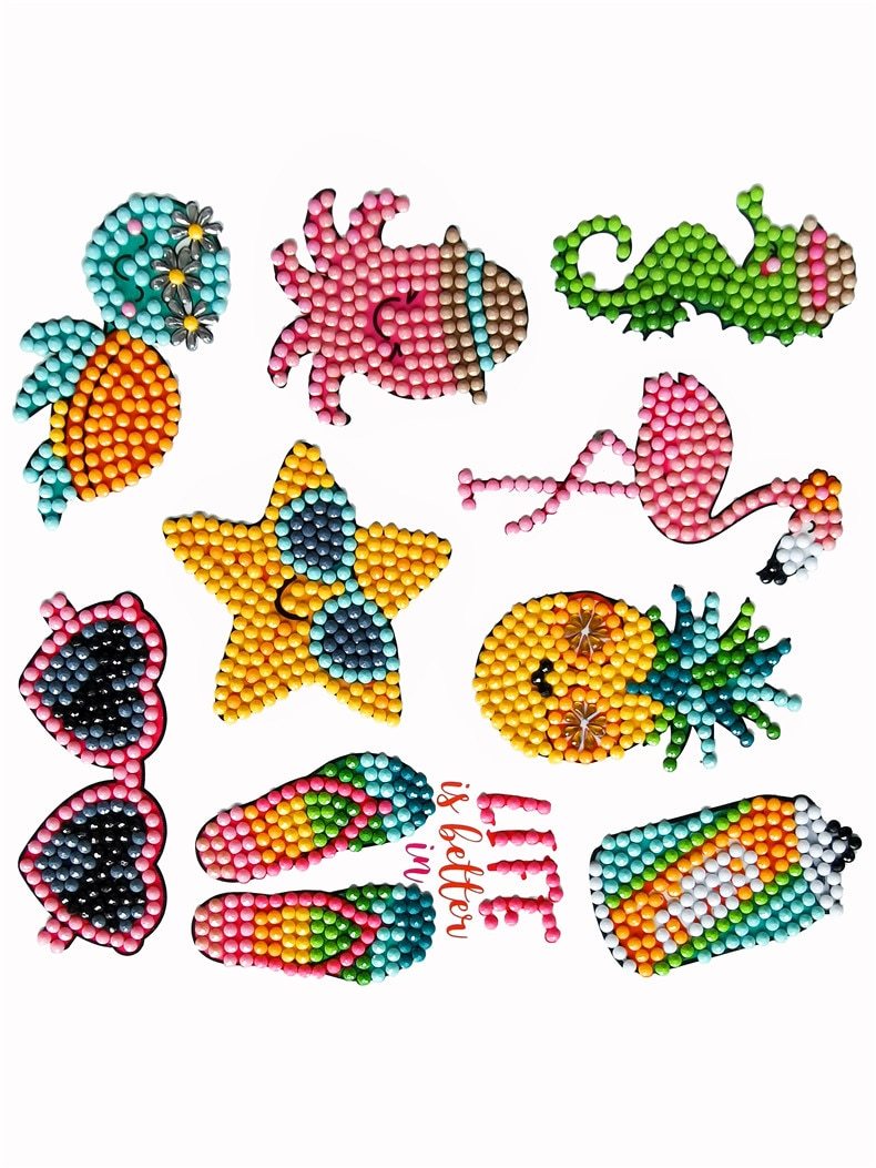 KTX-923731 5D DIY Diamond Art Kit with Resin Drill - 6x8cm Decorative Frame