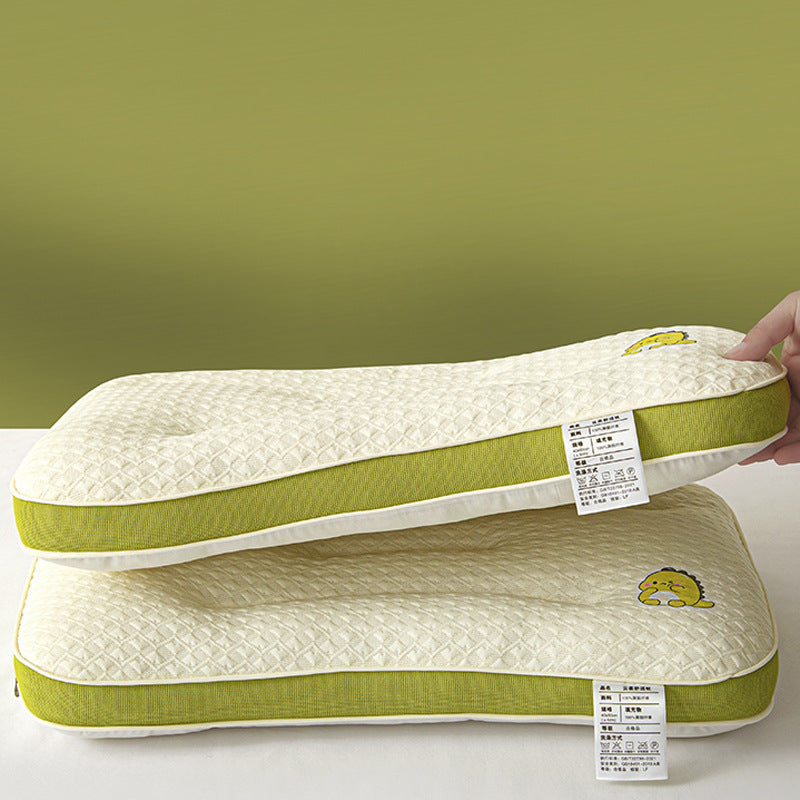 KTX-923859 Cartoon Dinosaur Kids Pillow for Cervical Support and Comfortable Sleep