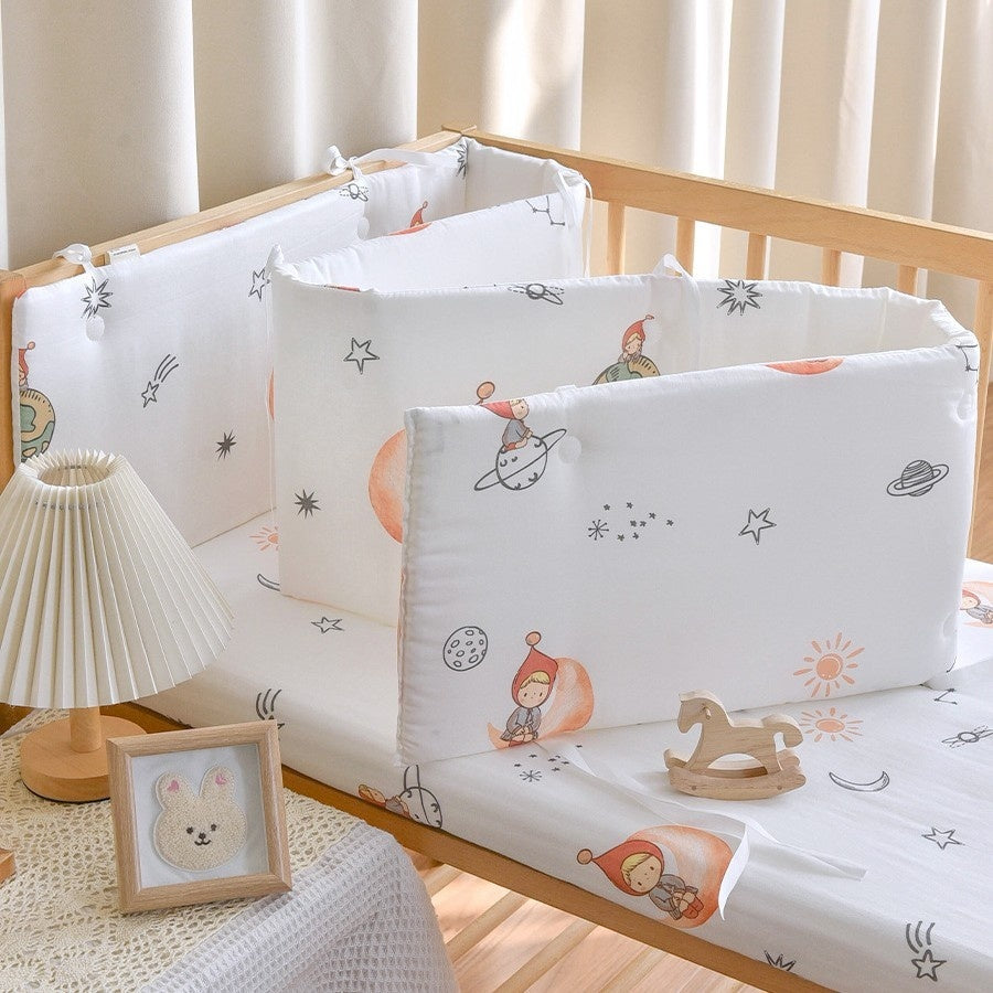KTX-923859 Newborn Baby Cotton Gauze Bed Fence – Multiple Sizes Available