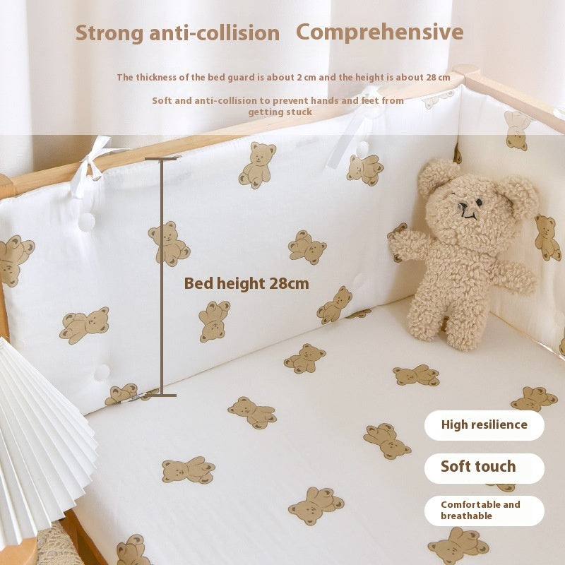 KTX-923859 Newborn Baby Cotton Gauze Bed Fence – Multiple Sizes Available