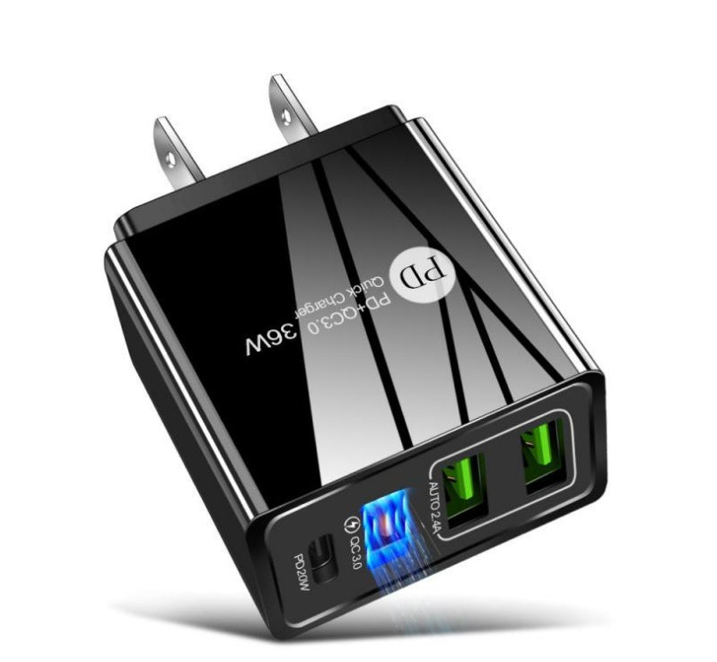 KTX-924115 20W PD Fast Charge USB Multi-Port Charger - Quick Charge Compatible