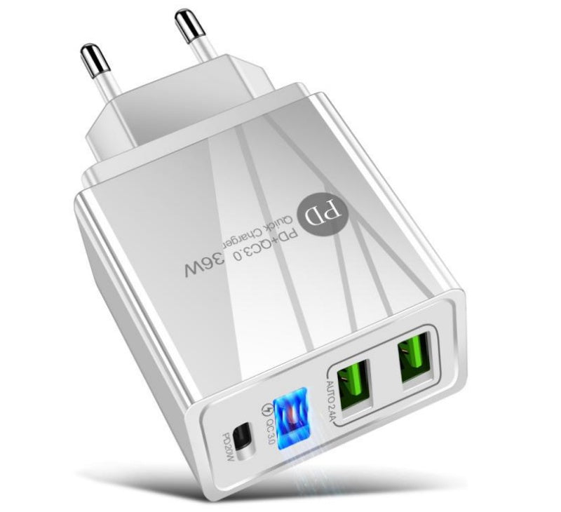 KTX-924115 20W PD Fast Charge USB Multi-Port Charger - Quick Charge Compatible