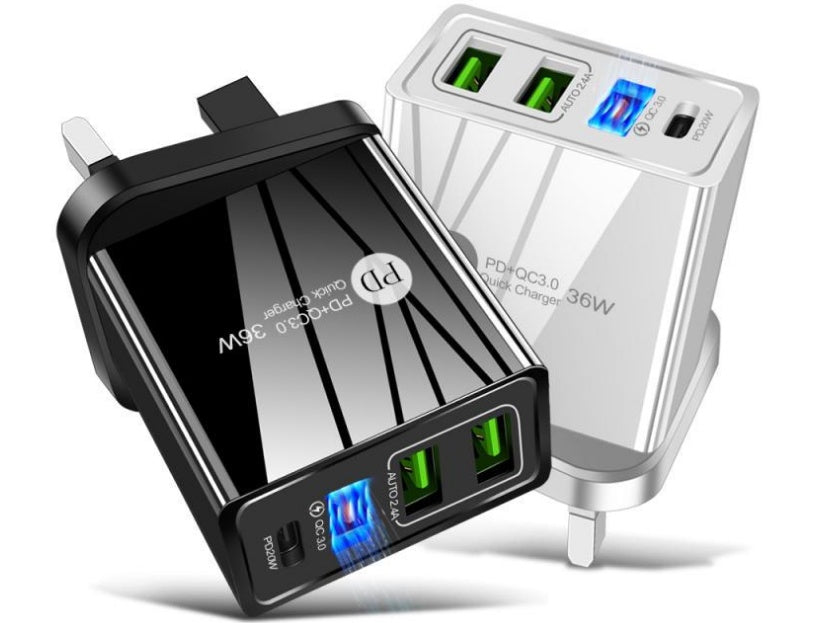 KTX-924115 20W PD Fast Charge USB Multi-Port Charger - Quick Charge Compatible