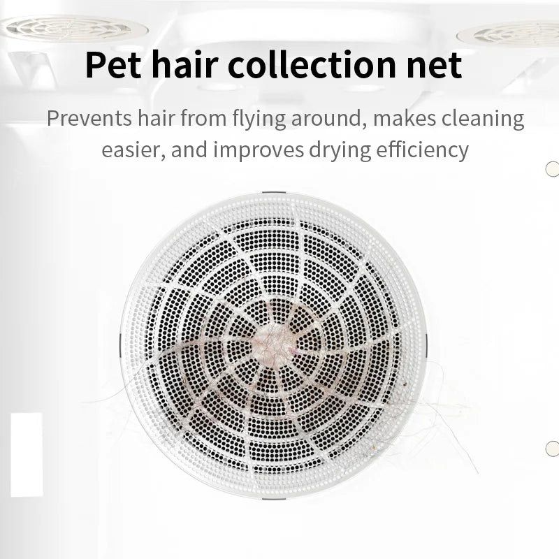 KTX-924307 Eco-Friendly 70L Pet Blow Dryer for Cats and Dogs, Adjustable Temp & Time, 4-Speed Fan