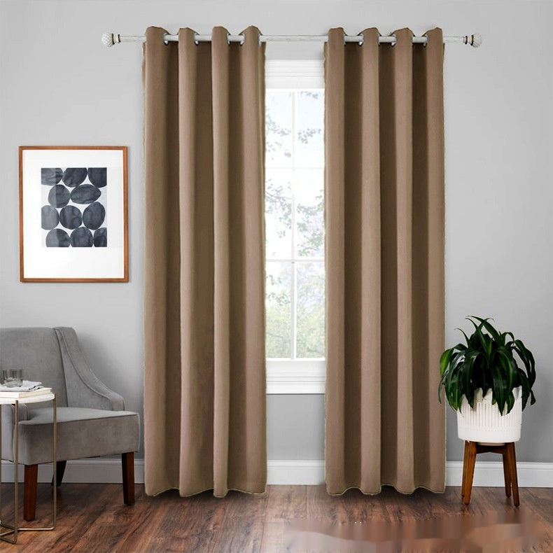 KTX-924755 Modern Glow-in-the-Dark High Precision Shading Curtain - 71%-90% Sunshade, Stone Finished Fabric