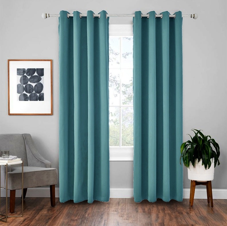 KTX-924755 Modern Glow-in-the-Dark High Precision Shading Curtain - 71%-90% Sunshade, Stone Finished Fabric