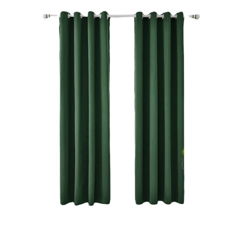 KTX-924755 Modern Glow-in-the-Dark High Precision Shading Curtain - 71%-90% Sunshade, Stone Finished Fabric