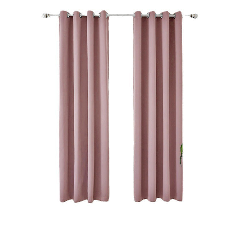 KTX-924755 Modern Glow-in-the-Dark High Precision Shading Curtain - 71%-90% Sunshade, Stone Finished Fabric