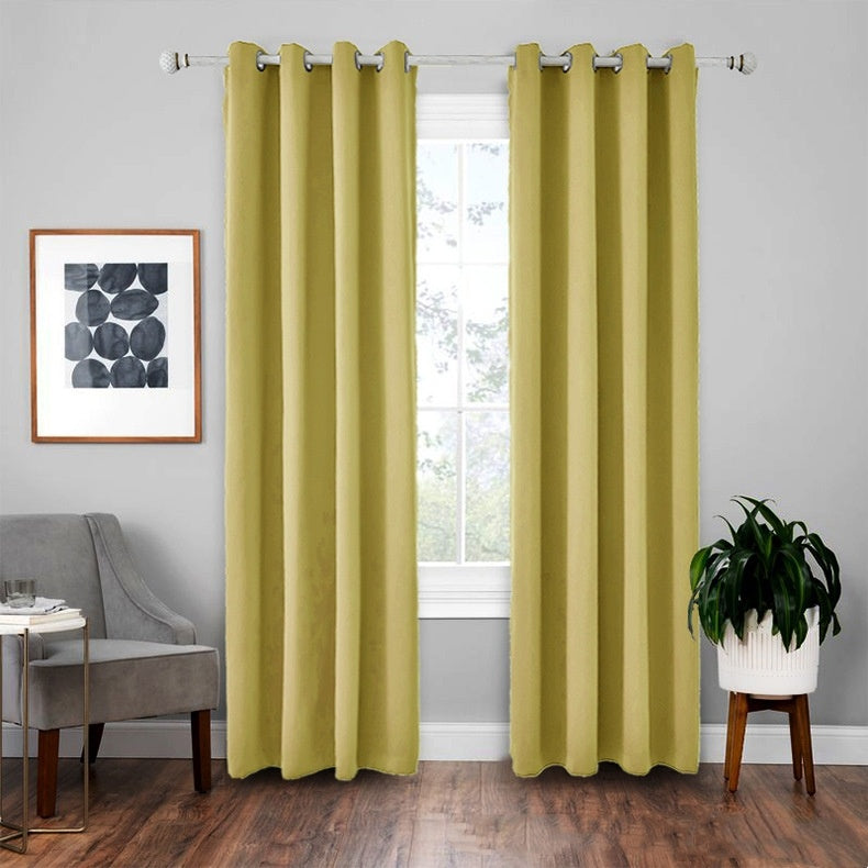 KTX-924755 Modern Glow-in-the-Dark High Precision Shading Curtain - 71%-90% Sunshade, Stone Finished Fabric