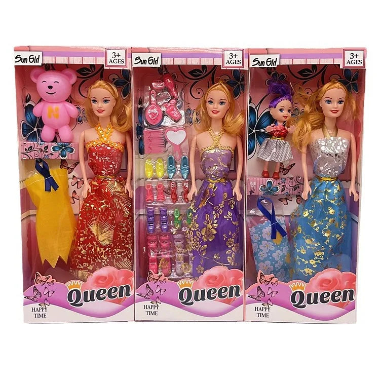 KTX-924883 Charming Soft Toy Princess Doll in Gift Box – Ideal Dress-Up Accessory for Kids