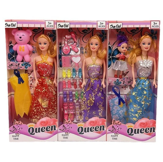 KTX-924883 Charming Soft Toy Princess Doll in Gift Box – Ideal Dress-Up Accessory for Kids