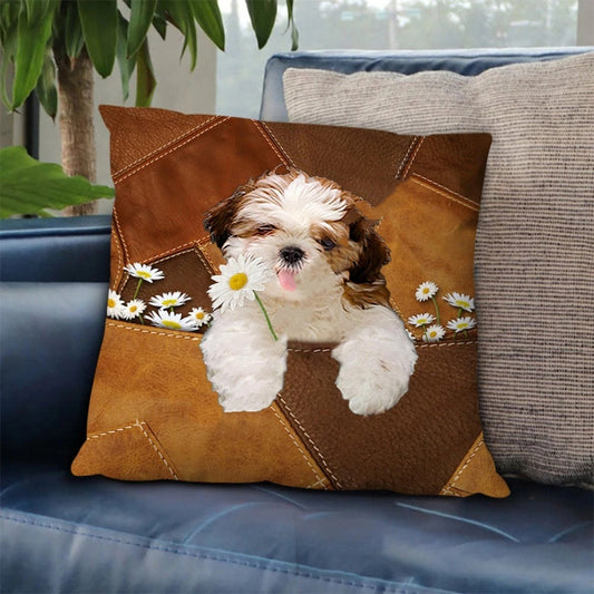 KTX-925011 Cute Dog 3D Cartoon Print Office Lunch Break Pillow - Cotton Filled, Modern Style, 50x50cm & 45x45cm