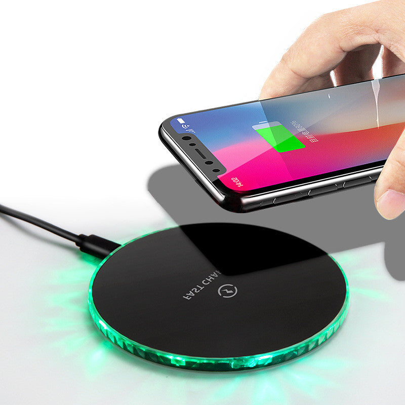 KTX-925267 10W Round Wireless Charger for Apple and Android Devices - Fast Charging with Indicator Function