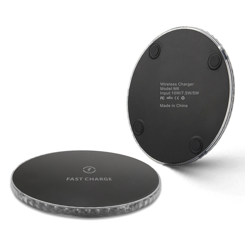 KTX-925267 10W Round Wireless Charger for Apple and Android Devices - Fast Charging with Indicator Function
