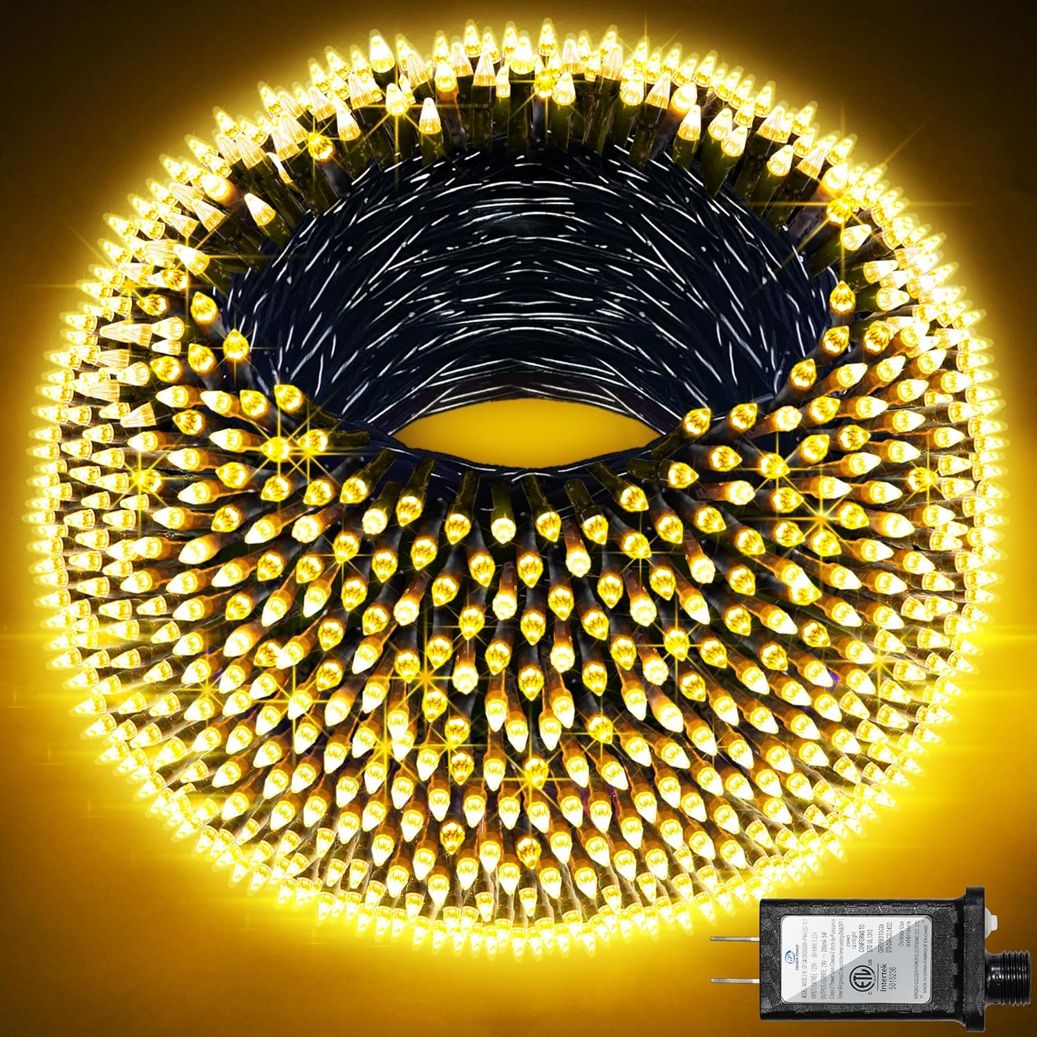 KTX-925395 470ft 1500 LED Outdoor Christmas String Lights - 12 Modes, Dimmable, Timer, Waterproof for Home and Holiday Decor