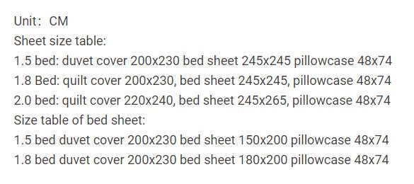 KTX-925523 Four-Piece Light Luxury Bed Set with Fitted Sheet and Duvet Cover in Multiple Sizes
