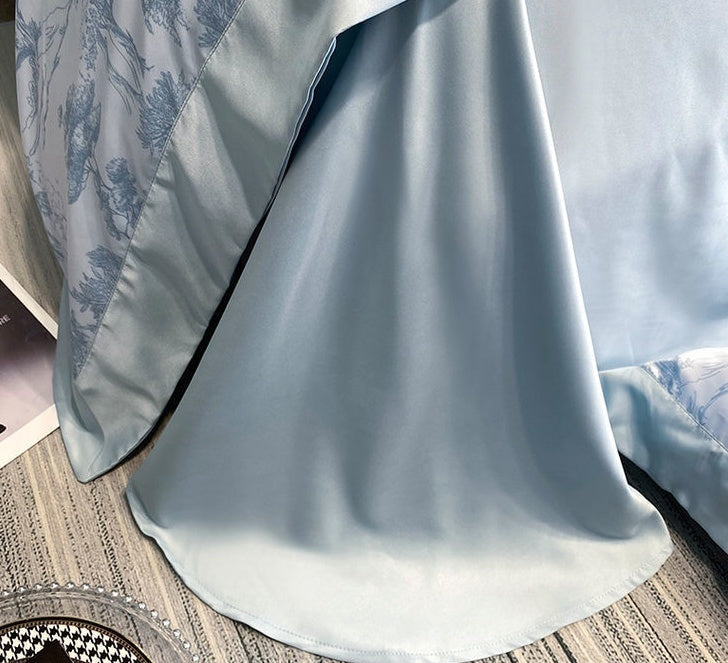 KTX-925523 Four-Piece Light Luxury Bed Set with Fitted Sheet and Duvet Cover in Multiple Sizes