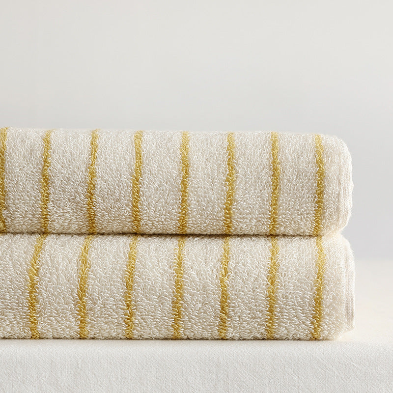 KTX-925779 Parent-Child Long-Staple Cotton Yarn-Dyed Rhombus and Striped Towels Set