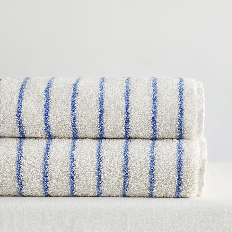 KTX-925779 Parent-Child Long-Staple Cotton Yarn-Dyed Rhombus and Striped Towels Set