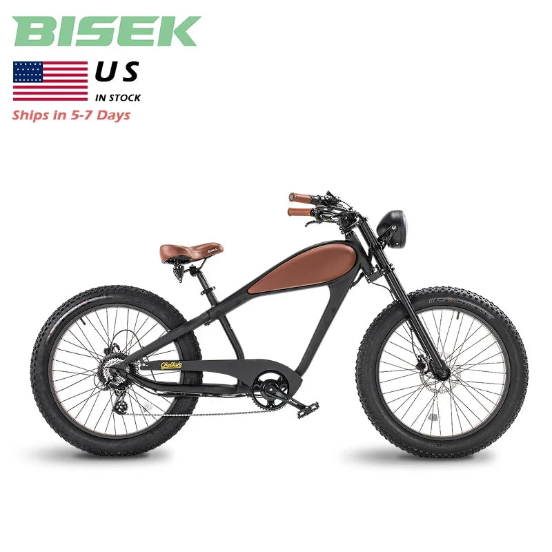 KTX-925907 Hybrid Electric Bicycle - Retro Style 48V E-Bike with 26" Wheels and 7-Speed Gears