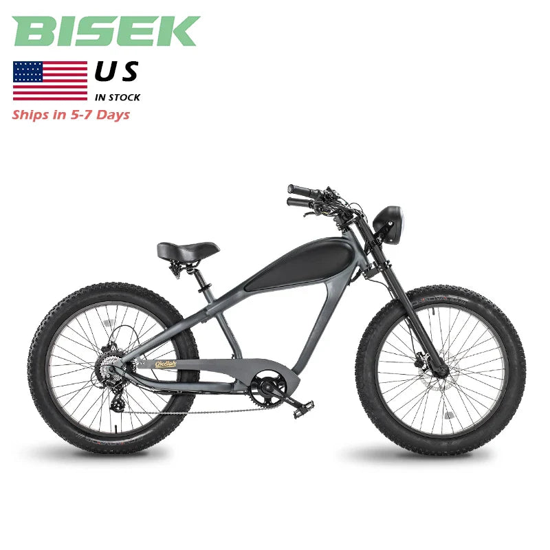 KTX-925907 Hybrid Electric Bicycle - Retro Style 48V E-Bike with 26" Wheels and 7-Speed Gears
